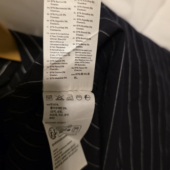 Arket Black Pinstripe Wrap Cotton Dress - Picture 8 of 8